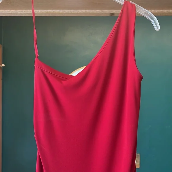 Ralph Lauren 1999 red one shoulder gown - Picture 7 of 8